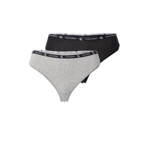 Calvin Klein Underwear Tanga šedý melír / černý melír / bílá