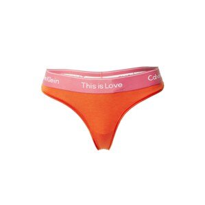 Calvin Klein Underwear Tanga tmavě oranžová / eosin / bílá