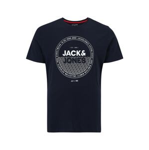 Jack & Jones Plus Tričko 'RALF' námořnická modř / bílá