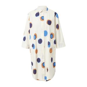 Masai Košilové šaty 'MANilo' modrá / námořnická modř / hnědá / bílá