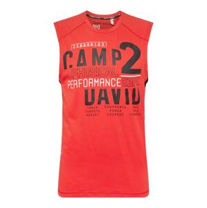 CAMP DAVID Tričko červená / černá / bílá