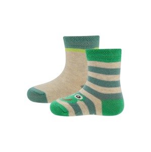 EWERS Ponožky béžový melír / zelená / smaragdová / rákos