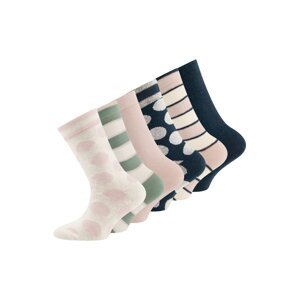 EWERS Ponožky  béžová / tmavě modrá / zelená / růže