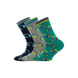 EWERS Ponožky námořnická modř / žlutá / šedá / trávově zelená