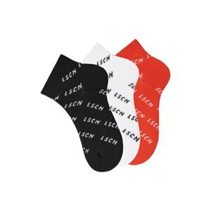 LSCN by LASCANA Ponožky  červená / černá / bílá