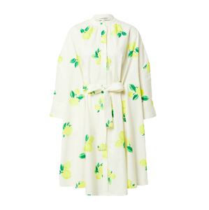 Essentiel Antwerp Košilové šaty 'Dimi'  limone / zelená / bílá
