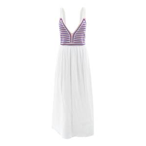 AIKI KEYLOOK Letní šaty 'Yettocome' tmavě fialová / korálová / bílá