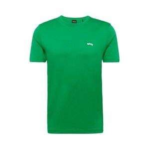 BOSS Green Tričko trávově zelená / bílá