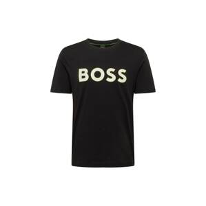 BOSS Green Tričko černá / bílá