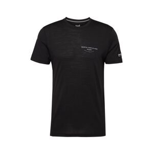Super Natural Funkční tričko 'PALM' černá / bílá