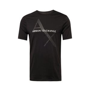 ARMANI EXCHANGE Tričko  černá / bílá