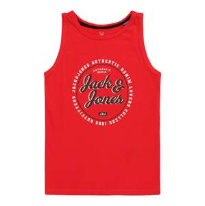 Jack & Jones Junior Tričko 'ANDY'  červená / černá / bílá