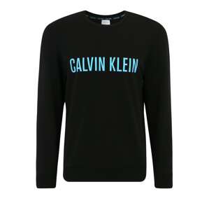 Calvin Klein Underwear Mikina aqua modrá / černá