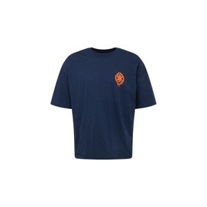 Trendyol Tričko námořnická modř / oranžová