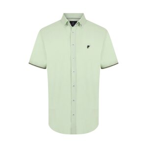 DENIM CULTURE Košile 'GUIDO' pastelově zelená / černá / bílá