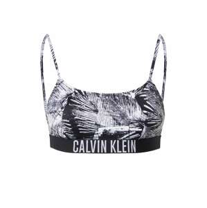 Calvin Klein Swimwear Horní díl plavek černá / bílá