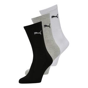 PUMA Sportovní ponožky  bílá / šedá / černá