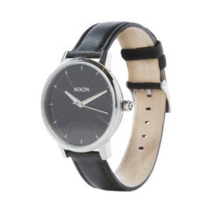 Nixon Analogové hodinky 'Kensigton Leather'  černá / stříbrná