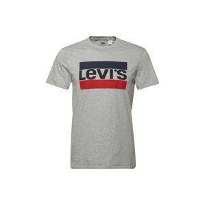LEVI'S Tričko 'SPORTSWEAR LOGO GRAPHIC GREYS' modrá / šedý melír / červená