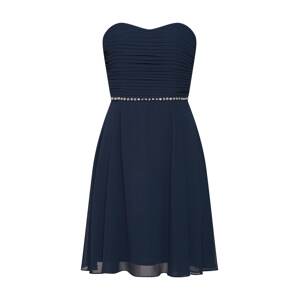 STAR NIGHT Koktejlové šaty 'short dress (strapless) chiffon & pearls'  námořnická modř
