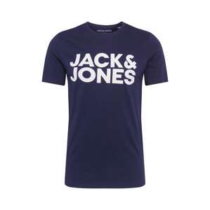 JACK & JONES Tričko  noční modrá / bílá