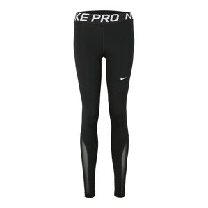 NIKE Sportovní kalhoty 'Nike Pro'  černá / bílá