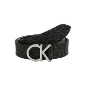 Calvin Klein Opasek 'Mono 3' černá / stříbrná