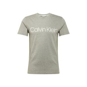 Calvin Klein Tričko šedý melír / bílá