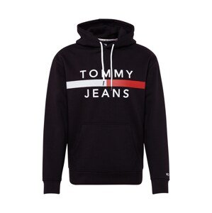 Tommy Jeans Mikina 'TJM REFLECTIVE FLAG HOODIE'  černá