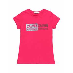 Calvin Klein Jeans Tričko 'STAMP LOGO SLIM FIT'  pink