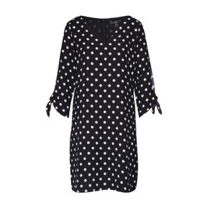Esprit Collection Šaty 'Matt Shiny'  černá / bílá