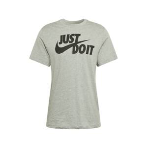 Nike Sportswear Tričko šedý melír / černá