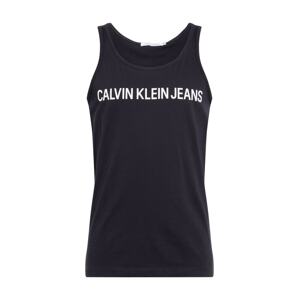 Calvin Klein Jeans Tričko 'Instititional'  bílá / černá