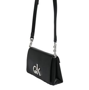 Calvin Klein Taška přes rameno 'RE-LOCK FLAP CROSSBODY SM'  černá