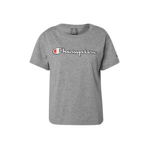 Champion Authentic Athletic Apparel Tričko  šedá / bílá / černá / červená