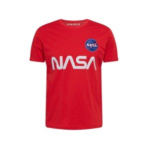 ALPHA INDUSTRIES Tričko 'NASA'  světle červená / bílá / modrá