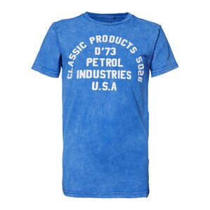 Petrol Industries Tričko  modrá / bílá