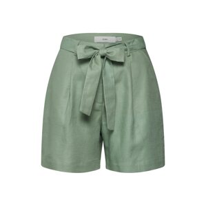 ICHI Kalhoty se sklady v pase  zelená