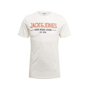 JACK & JONES Tričko 'JORHAND'  bílá / přírodní bílá