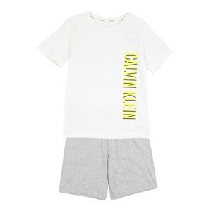 Calvin Klein Underwear Pyžamo  šedý melír / bílá