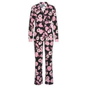 LASCANA Pyžamo pink / černá / bílá
