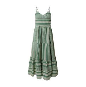 VERO MODA Letní šaty 'VMDICTHE'  béžová / tmavě zelená