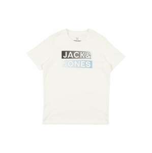 Jack & Jones Junior Tričko 'Booster'  černá / světlemodrá / přírodní bílá