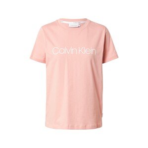 Calvin Klein Tričko 'Core'  pastelově růžová / bílá
