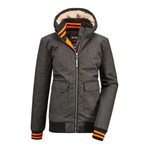 KILLTEC Outdoorová bunda 'Bantry' antracitová / oranžová / černá