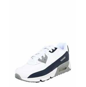 Nike Sportswear Tenisky 'AIR MAX 90 LTR (PS)'  bílá / tmavě modrá