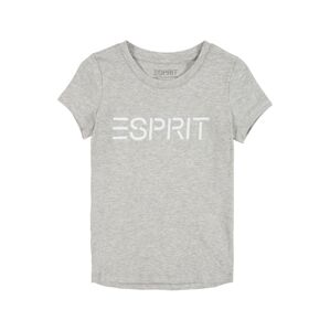 ESPRIT Tričko  šedý melír / bílá
