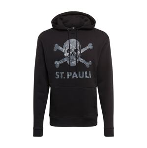 FC St. Pauli Sportovní mikina  černá / kámen / světle šedá