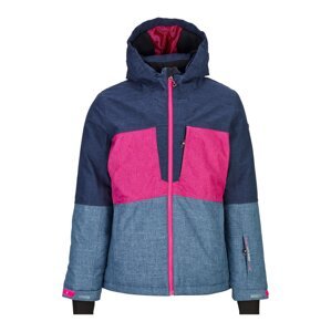 KILLTEC Outdoorová bunda 'Raakel'  pink / tmavě modrá / modrá džínovina