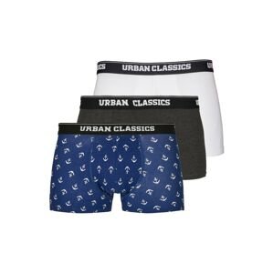 Urban Classics Boxerky námořnická modř / tmavě šedá / černá / bílá